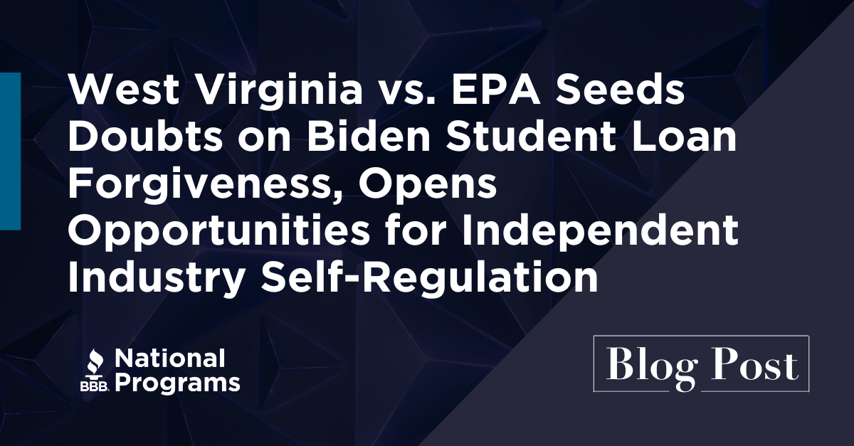 West Virginia vs. EPA Opportunities for Industry SelfRegulation