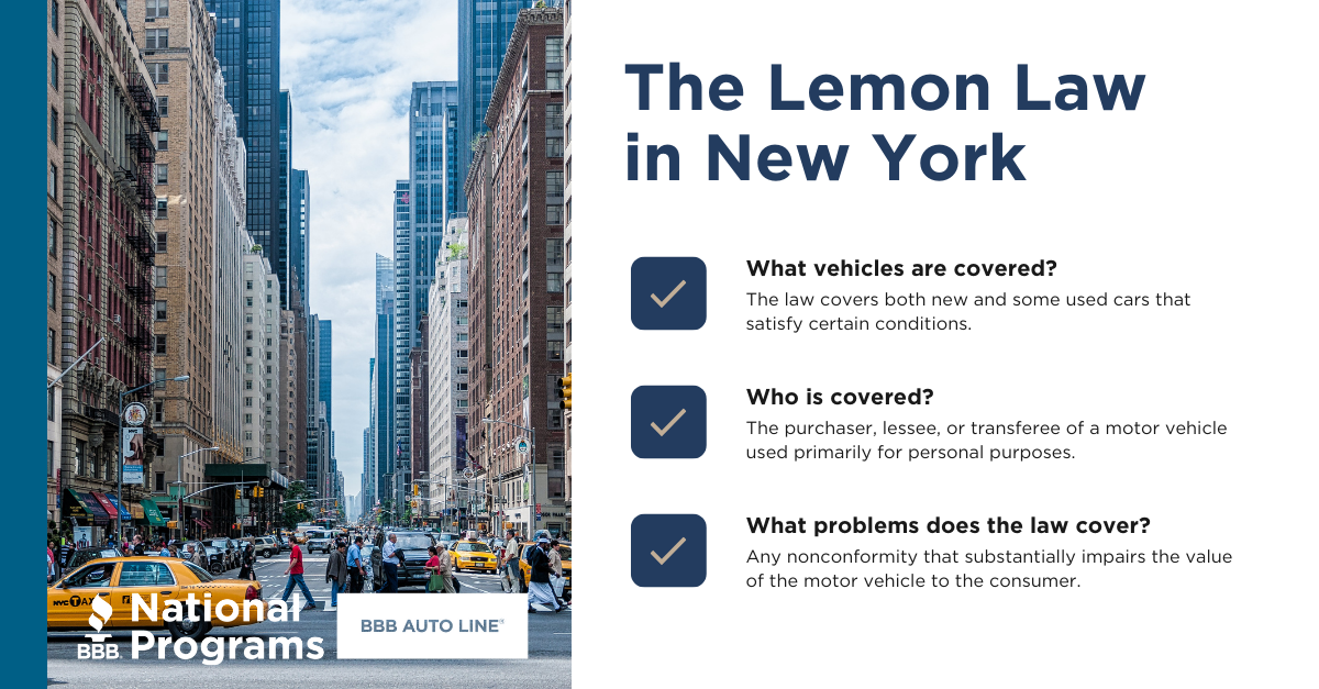 What to Know About the New York Lemon Law